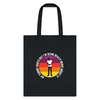 Funny Tummy Ache Survivor My Tummy Hurts Food - Tote Bag - black - Front