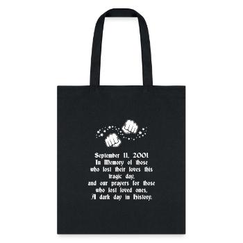 911 Never forget white back - Tote Bag - black - Front
