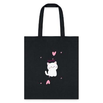 cut cat - Tote Bag - black - Front