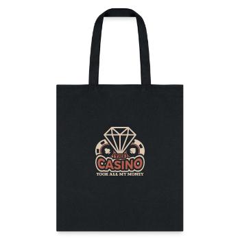 Poker Casino Poker Player Gambling Roulette - Tote Bag - black - Front