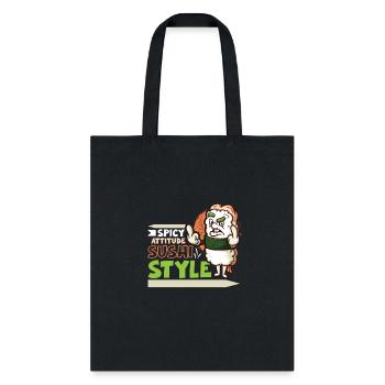 Funny Unhappy Sushi Japanese food Miso-Unhappy - Tote Bag - black - Front