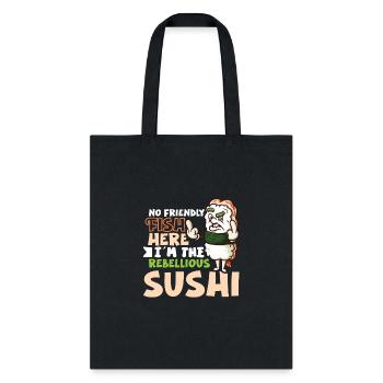 Funny Unhappy Sushi Japanese food Miso-Unhappy - Tote Bag - black - Front