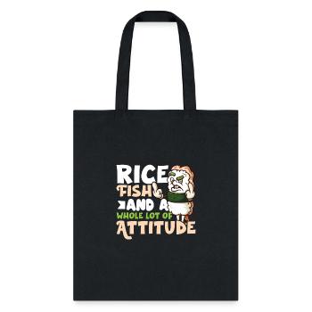 Funny Unhappy Sushi Japanese food Miso-Unhappy - Tote Bag - black - Front