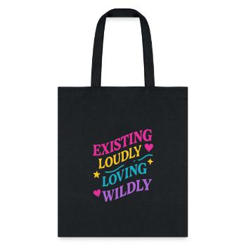 Queer Pride Queer Joy LGBTQ+ Affirmation Trans - Tote Bag - black - Front