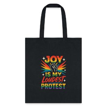 Queer Pride Queer Joy LGBTQ+ Affirmation Trans - Tote Bag - black - Front
