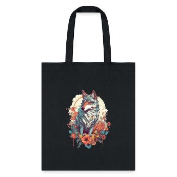 Colorful Wolf - Tote Bag - black - Front