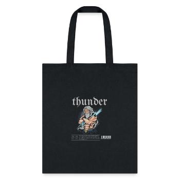 Black Thunderbolt T Shirt - Tote Bag - black - Front