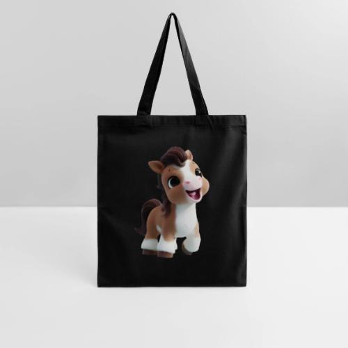 Sweet Cartoon Baby Pony in Brown and White - Tote Bag