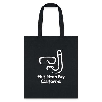 Half Moon Bay California Snorkel Souvenirs Gifts - Tote Bag - black - Front