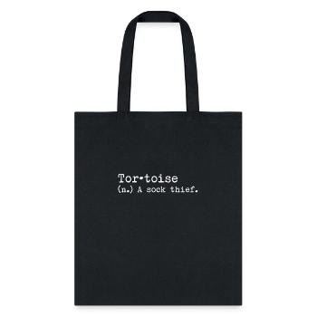 A Sock Thief Tortoise - Tote Bag - black - Front