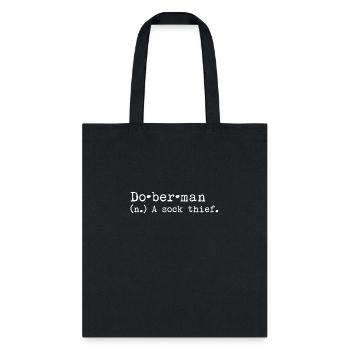 A Sock Thief Doberman - Tote Bag - black - Front