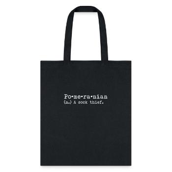 A Sock Thief Pomeranian - Tote Bag - black - Front