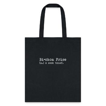 A Sock Thief Bichon Frise - Tote Bag - black - Front