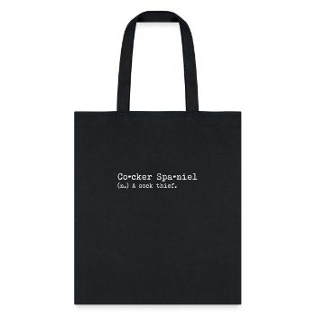 A Sock Thief Cocker Spaniel - Tote Bag - black - Front