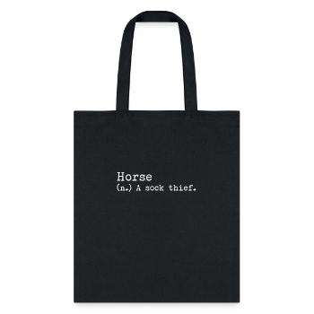 A Sock Thief Horse - Tote Bag - black - Front