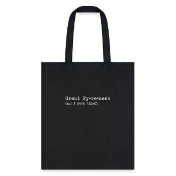 A Sock Thief Great Pyrenees - Tote Bag - black - Front