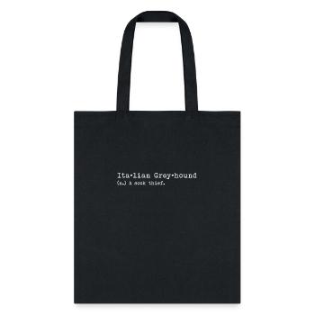 A Sock Thief Greyhound - Tote Bag - black - Front