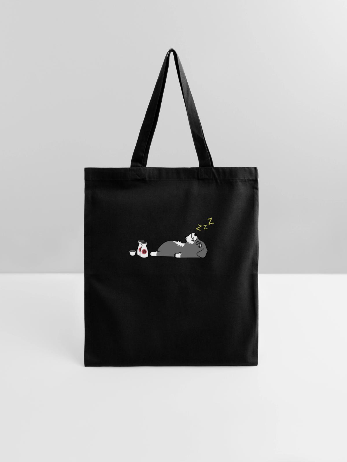 Schnauzer Sake Drunk - Tote Bag - black - Front