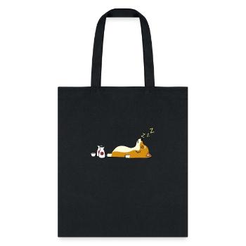 Shiba Inu Sake Drunk - Tote Bag - black - Front