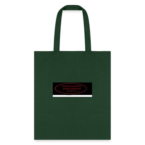 Damaged Records Black and Red Oval logo - Tote Bag