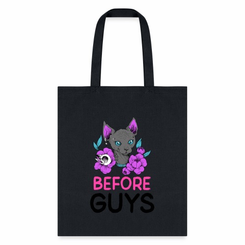 punk cats before guys heart anti valentines day - Tote Bag
