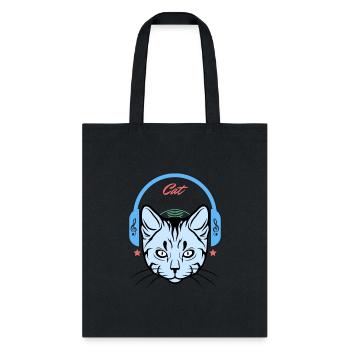 Cat Music - Tote Bag - black - Front