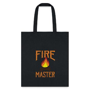 Camping - Fire Master - Tote Bag - black - Front