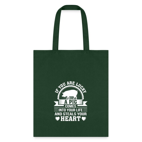 Mini Pig Comes Your Life Steals Heart - Tote Bag