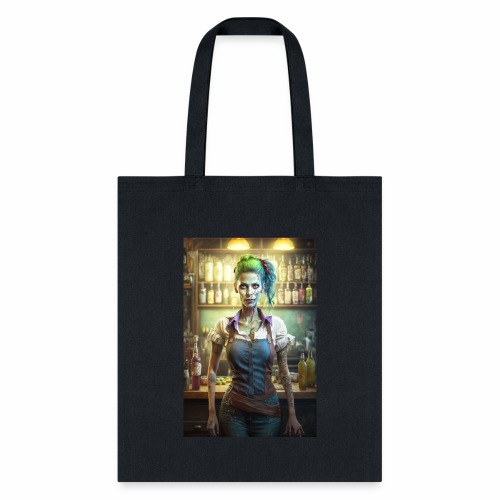 Zombie Bartender Girl 01: Zombies In Everyday Life - Tote Bag