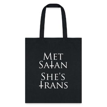 Met Satan She's Trans - Tote Bag - black - Front