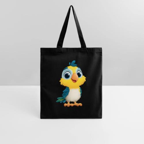 Playful Cartoon Parrot with Big Happy Eyes - Tote Bag