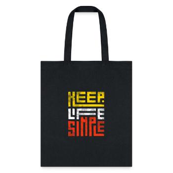 KEEP LIFE SIMPLE - Tote Bag - black - Front
