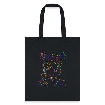 cut girl stickers & t-shirt - Tote Bag - black - Front