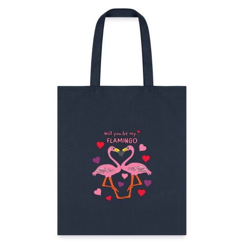 Will You be my Flamingo Valentine Kisses - Tote Bag