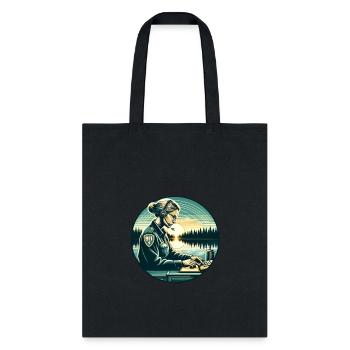 911 Dispatcher Reflections Lifeline T Shirt - Tote Bag - black - Front