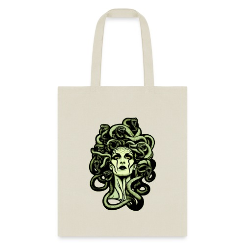 Gorgon Goddess Medusa with Snakes Design by gnarly - Tote Bag