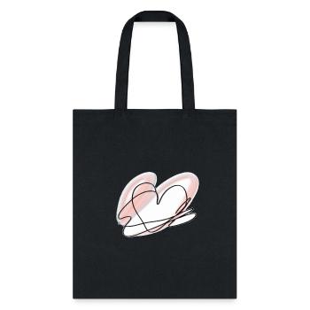 Heart, Heart Icon, Heart Symbol, Red Heart, Love - Tote Bag - black - Front