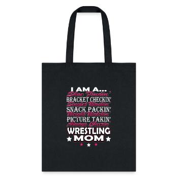 Wrestling Wrestling Mom Sweater - Tote Bag - black - Front
