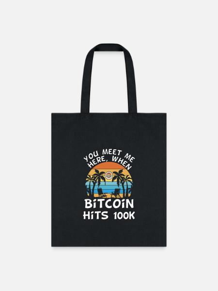 Bitcoin goes to moon - Tote Bag - black