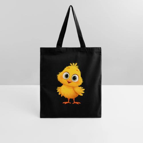 Sweet Yellow Cartoon Chick with Joyful Smile - Tote Bag