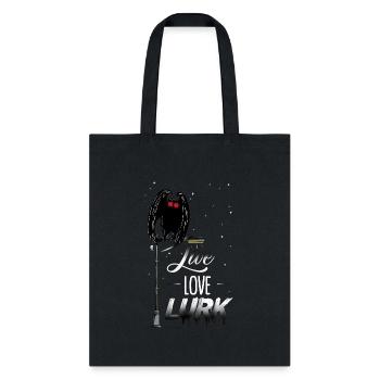 Live Love Lurk Mothman Cryptid - Tote Bag - black - Front