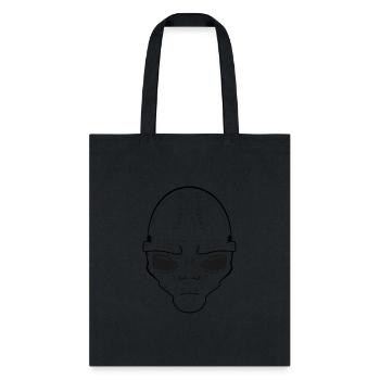 Alien Face, Minimalist Line art - Tote Bag - black - Front
