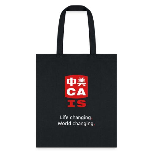 CAIS Logo (Life Changing World Changing) on Black - Tote Bag