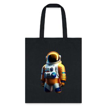 Astronaut transparent, Orange and White - Tote Bag - black - Front