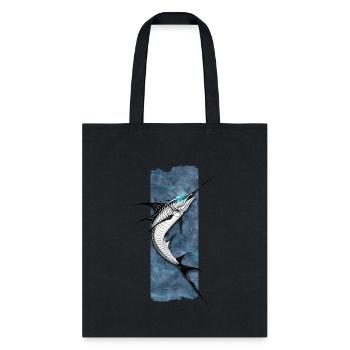 Azure Marlin: Majesty of the Depths - Tote Bag - black - Front