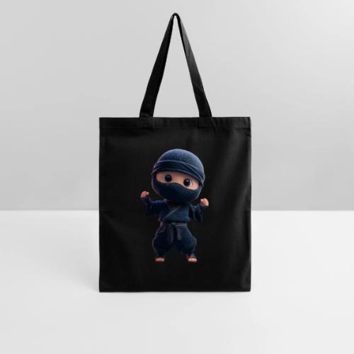 Cute Cartoon Ninja Toddler in Fight Pose - Tote Bag