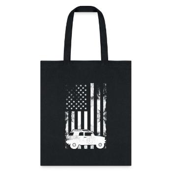 USA Flag Offroad Car 4x4 Toyota FJ Cruiser - Tote Bag - black - Front