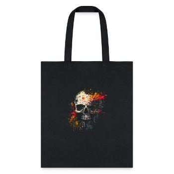 Ink Splatter Skull - Tote Bag - black - Front