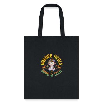 nature heals - Tote Bag - black - Front