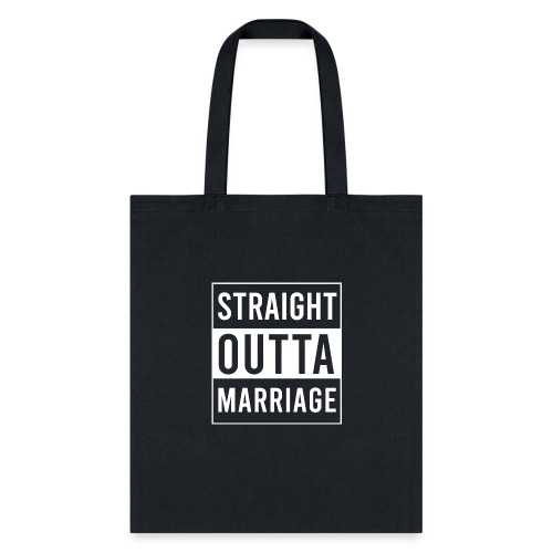 Front (Straight Outta-White) _ Back (Blank) - Tote Bag